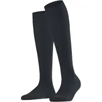 Falke Kniestrümpfe "Cotton Touch", Damen, Gr. 39-42, 3146, graphite, Baumwollmischung, unifarben, Socken Kniestrümpfe, feines, elegantes Erscheinungsbild, aus Baumwolle, atmungsaktiv