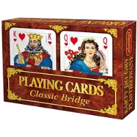 Adamigo Klassisches Bridge-Set – Langlebiges Kartenspiel-Zubehör für Bridge-Partien
