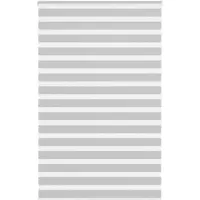 vidaXL Doppelrollo Hellgrau 140x200 cm Stoffbreite 135,9 cm Polyester