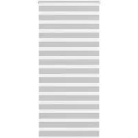 vidaXL Doppelrollo Hellgrau 100x200 cm Stoffbreite 95,9 cm Polyester