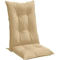 vidaXL Hochlehner-Auflagen 2 Stk. Melange Beige 120x50x7 cm Stoff