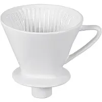 Cilio Kaffeefilter mit Stutzen, weiß, Glasierter Keramikfilter mit Loch, perfekt für Isolierkannen und -Flaschen, Durchmesser: 13,5 cm