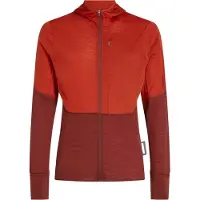 Icebreaker W Mer 200 Realfleece Descender Long Sleeve Zip H agate/port/cb (IB0NK) XL