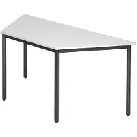 Hjh OFFICE PRO DORAN DRTR D - Weiß 160 x 69 mit Rund-Rohr/Schwarz