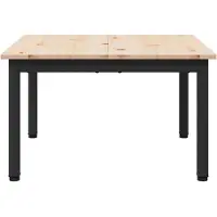 vidaXL Couchtisch Natur 60 x 60 x 36 cm Massives Kiefernholz