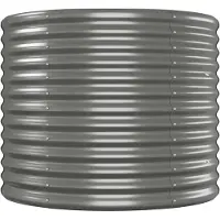 vidaXL Hochbeet Grau 554x100x68 cm Pulverbeschichteter Stahl