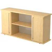 Hjh OFFICE PRO KAPA SB | Sideboard | mit Türen - Ahorn Sideboard Relinggriff Kunststoff