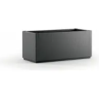STARWAX Schwarzer Rechteckiger Pflanztopf - 80 cm