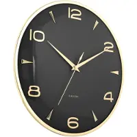 Karlsson - Wanduhr Sienna Glow - Schwarz - 40.6x5x40.6cm