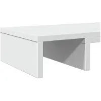 vidaXL Monitorständer Verstellbar Weiß 60x24x10,5 cm Holzwerkstoff