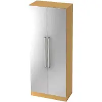 Hjh OFFICE PRO SIGNA G 7100 CE - Buche/Silber 5 OH Schrank Chromgriff Metall