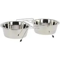 Kerbl Doppelständer mit Hundenäpfen 2 x 1800 ml