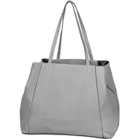 Liebeskind berlin Leder Schultertasche Chudy Sheep Natural Shopper Grigio grau