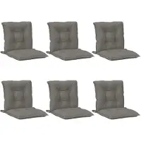 vidaXL Niedriglehner-Auflagen 6 Stk. Dunkelgrau 100x50x7 cm Stoff