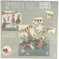 Egmont toys 2er Set magnetische Puzzles Familie der Hasen,