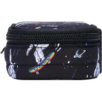 Herlitz Etui Space Skater, Weiches Federmäppchen, Polyester, Dunkelblau, Weiß, Muster, Reißverschluss, Erwachsene/Kinder