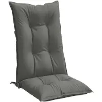vidaXL Hochlehner-Auflagen 6 Stk. Melange Dunkelgrau 120x50x7 cm Stoff