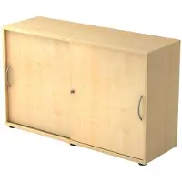 Hjh OFFICE PRO BETA 1752S - Ahorn 2 OH Schiebetürenschrank Bogengriff Metall