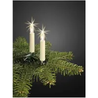Hellum Lichterkette Riffelkerze klar Innen 15tlg; 811544