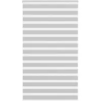 vidaXL Doppelrollo Hellgrau 135x200 cm Stoffbreite 130,9 cm Polyester