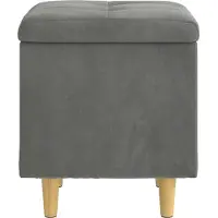 vidaXL Ottoman mit Stauraum Dunkelgrau 40 x 40 x 45 cm Samt