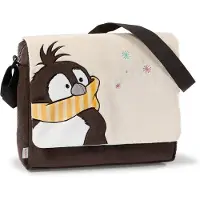 Nici Winter Schultertasche Pinguin Plüsch 35,5x28x9,5cm 38972