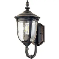 Elstead Lighting Außen Wandlaterne, Alu bronze, Glas klar, H 41,5 cm