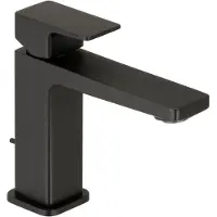 Herzbach CEO BLACK WT-Einlochbatterie S-Size mit Ablauf Schwarz matt