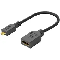 PremiumCord Flexi Adapter HDMI Typ A Buchse - micro HDMI Typ D Stecker für flexiblen Anschluss