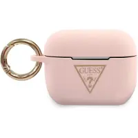 GUESS Slilicone Triangle Logo Airpods Pro Hlle (Rosa)