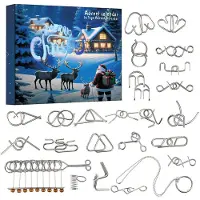 Sonstiges Adventskalender Knobelspiele Kinder & Erwachsene 24 Tage Logikspiele Denkspiel blau