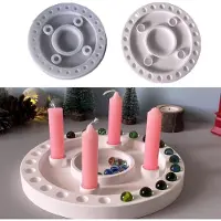 Sonstiges Silikonform Kerzenhalter Adventskalender Ostern Gips Gießform Rund