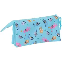 Safta Bluey Triple Mäppchen Blau Mann Blau One Size