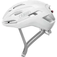 ABUS Gravel-Helm Taipan LED - Fahrradhelm mit Licht fürs Gravel-Biken - leicht, vielseitig und gut belüftet - mit Brillenhalterung - für Jugendliche, Frauen und Männer - Größe M, pure white