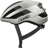 ABUS Rennradhelm WingBack – einfacher Roadhelm für sportliches Fahren im Alltag und in der Freizeit – für Erwachsene und Jugendliche – lunar silver, Größe M