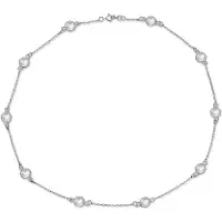 Ailoria Silberkette "Halskette Silberkristall LAVANDE", Damen, silber, Halsketten Silberkette