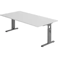 Hjh OFFICE PRO MEGA 2E G - 200 x 100 h?henverstellbar Grau/Graphit