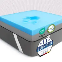 KomfortKissen 2-in-1 Komfort Topper 120x200cm - Duo Matratzen-Topper mit Gel-Memory-Schaum, Mesh-Seiten & Elastikbändern – Ideal für Seiten-, Rücken & Bauchschläfer