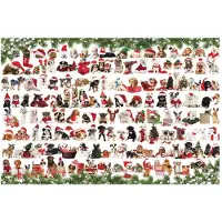 Eurographics Puzzle in Blechdose Weihnachtshunde 1000 Teile