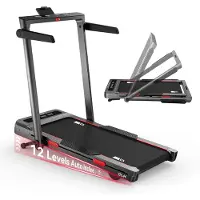 JASPORT GL3H 2-in-1 Laufband, 12° Steigung, 3.0HP, 14 km/h, 18 Programme, Touch & Fernbedienung, Dual LED, Bluetooth, für Zuhause & Büro.
