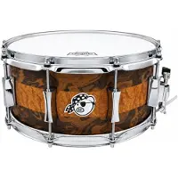 Pork Pie Drums Pork Pie 14" x 8" "Macchiato" 8-lagige Ahorn-Snare-Drum Maserwalnuss-/Sapelle-Streifen-Finish