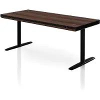 Jan Nowak Elektrischer Sit-Stand-Schreibtisch mit Schublade und kabellosem Qi-Ladegerät, schwarz/Nussbaum, 1600 mm: ELLIS