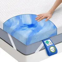 KomfortKissen Dream Topper 200x200 cm, 5cm Matratzentopper Gel-Memory-Schaum, Ergonomischer mit kühlendes Gefühl, atmungsaktivem Bezug, Schlafkomfort wie auf Wolken