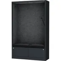 Jan Nowak Akustikkabine Telefonkabine Meetingkabine SALLY MentalBox Dark Graphite 115 cm