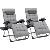 StarTech.com Outdoor Sonnenliege 2er Set - Klappbarer Garten Liegestuhl - 5-fach verstellbar - Mit Matratze - Campingbett - Stabiler Eisenrahmen - 160 cm - Grau