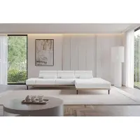 ALTDECOR Ecksofa mit Elektrischer Sitztiefenverstellung MONA - 316x205x85 - Weiß - Corner Sofa Eckcouch Couch L-Form, links/rechts angeordnet