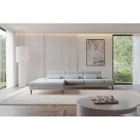 ALTDECOR Ecksofa mit Elektrischer Sitztiefenverstellung MONA - 316x205x85 - Grau - Corner Sofa Eckcouch Couch L-Form, links/rechts angeordnet