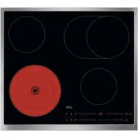 AEG Elektro-Kochfeld, schwarz, B:57,6cm T:51,6cm, Kochfelder, Autarkes Kochfeld: Erweiterbare Kochzonen für große Pfannen & Töpfe, Elektro-Kochfeld