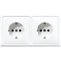 JUNG CD522BFWW Kabel-Kanal-SCHUKO Steckdose 16 A 250 V alpinweiß