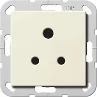Gira 277201 Steckdose Round Pin 5 A System 55 Cremeweiß